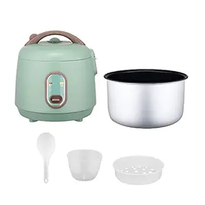 Yosoo Mini Rice Cooker Electric Cooker Non-stick Portable Multifunctional 2L for Traveller Alloy Interior Liner, AU Plug (Green)