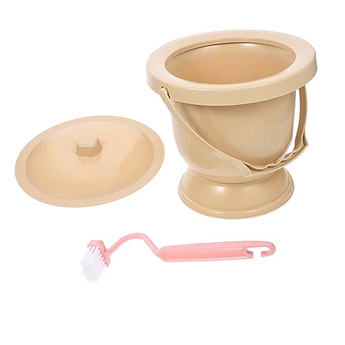 HOMOCONO Orinal Portátil Pequeño De Plástico Resistente Con Tapa y Asa Ligera y Compacta Cómodo Práctico Para Uso Doméstico De Mujeres Ancianos y Niño Niña