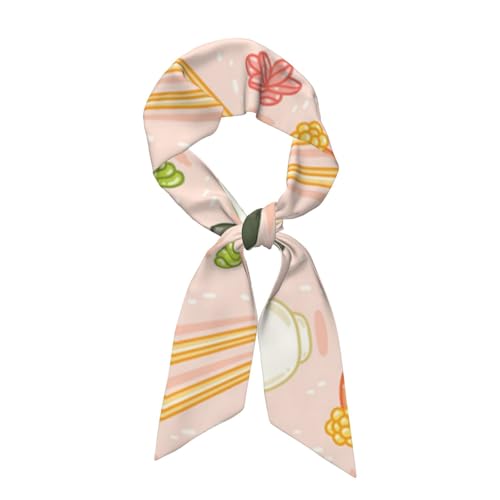 BYwenhopnbs Bufandas Kawaii Sushi para mujer, chales y pañuelos de moda