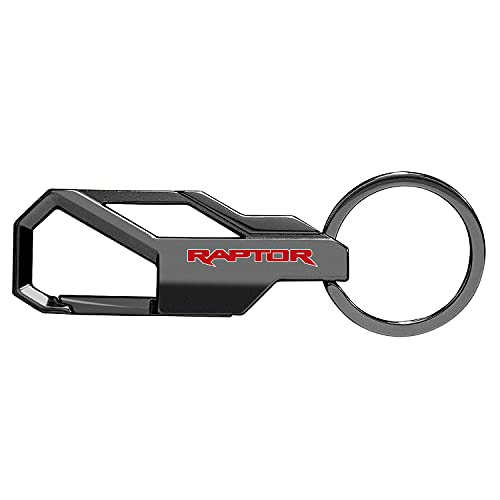 iPick Image for Ford F-150 Raptor in Red Carabiner-style Snap Hook Metal Key Chain