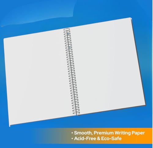 Image of Premium Spiral Notebook Plain A4 Size, Unruled 70 GSM Paper, 200 Pages, College Unruled Paper, School Office Supplies, Multicolor Pack of (24)