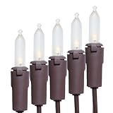 LUCKY SHINE 150 LED Warm White Christmas Lights with 50 Ft Brown Wire, UL Listed and Commercial Grade Decorative Lighting String, for Indoor and Outdoor Party, Garden, Patio