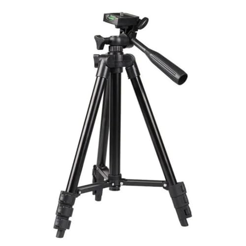 Tripé Profissional Premium 130 cm Ajustável para Câmera, Celular, Projetor, Ring Light, Tablet - Suporte Portátil Estabilizador de Vídeo, Fotos, Live (Preto)