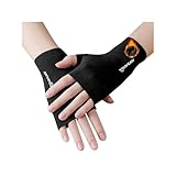 [EAXGO] 【ぽかぽか×即刻昇温！】指なし手袋 ハンドウォーマー 指ぬき 暖かい手袋 指出し スマホ対応 滑り止め 綿 軽量 防寒 保湿 作業用 温活グッズ グローブ 秋冬 (ブラック (指なし))