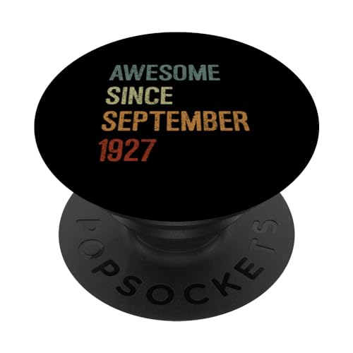 Impresionante desde septiembre de 1927, regalo de cumpleaños divertido retro PopSockets PopGrip Intercambiable
