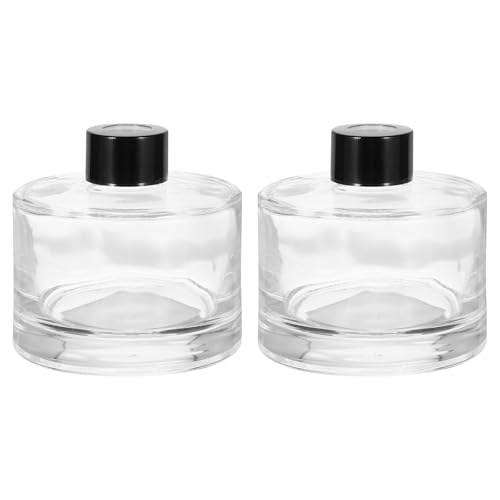 HARFINGTON 2pcs 200ml/6.8oz Empty Glass Diffuser Bottle 3.2