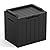 Greesum 31 Gallon Resin Deck Box All Weather Outdoor Storage Boxes for Patio Furniture Set,Outdoor Toys,Garden Tools,Black