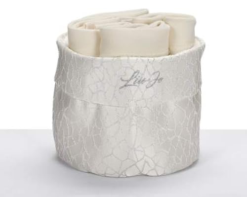 Russo Tessuti Confezione da Bagno Cestino + 4 Lavette Ospiti in Spugna Idea Regalo LIUJO Lurex-Argento