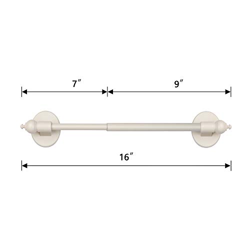 Wl.rocaille Magnetic Curtain Rods For Metal Doors And Window, Multi-Use Adjustable Appliances For Iron And Steel Place, Magnetic Towel Bar 9 To 16 Inch, 2 Pack, Cream #TOP3