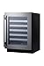 24 in. Shallow Depth Single Zone 33-Bottle Built-In Wine Cooler in Stainless Steel ADA Compliant- ASDW2412V1