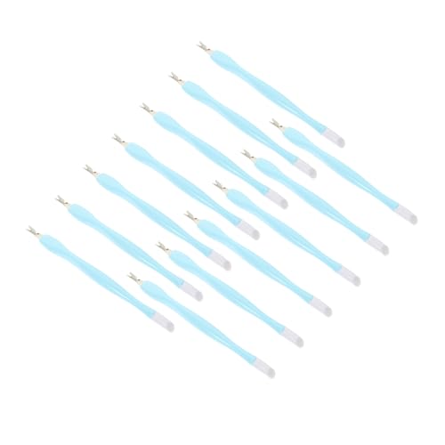 PartyKindom 15Pcs Forks Cuticle Removers Nail Art Tools Dual Head Design for Manicure and Pedicure Easy to Use and Durable