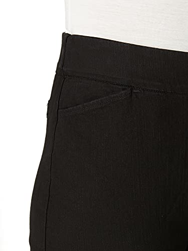 Chic Classic Collection Women's Easy-Fit Elastic-Waist Pant, Black Denim, 6 Petite #TOP3