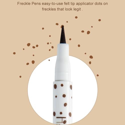 ONarisae 2 Pcs Freckle Pen Face Concealer Point Out Natural Waterproof Longlasting Fake Freckles Light Brown & Natural Coffee — view 2