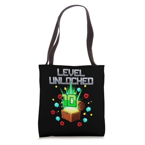 Level 10 unlocked 10th birthday video games boys gamer girls Tote Bag