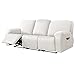 Elastique Canapé Relax Sofa Housse avec Poche, 1 2 3 Place Fauteuil Relax Housse De Canapé Antidérapant Les Chats Et Les Chiens Protège Canapé Housse-Blanc-3 Place(8PC)