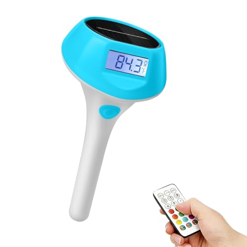 Termógrafo solar para piscina con luz nocturna para evitar agua fría