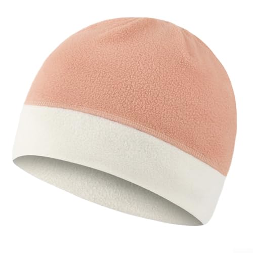 QOXEZY Pasamontañas de invierno de forro polar para ciclismo y esquí, resistente al viento, cálido, con protección auditiva, poliéster suave y transpirable para uso deportivo al aire libre (caramelo)