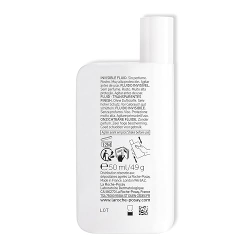 Image of La Roche-Posay Anthelios UVMUNE400 Invisible Fluid SPF50+ Sunscreen, 50ml (Pack of 2)