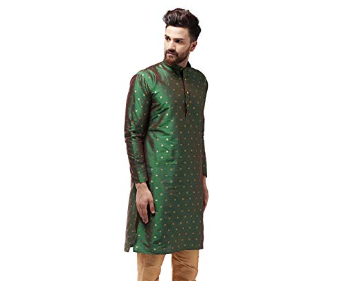 Sojanya (Since 1958 Men'S Silk Blend Printed Only Long Kurta4