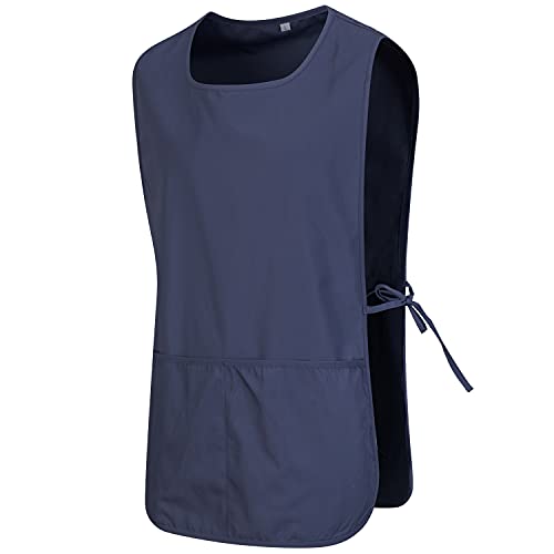 MISEMIYA - Delantal Limpieza Uniforme Laboral CLINICA MÉDICOS Limpieza Veterinaria Sanitarios HOSTELERÍA- Ref.868 - L, Gris 68