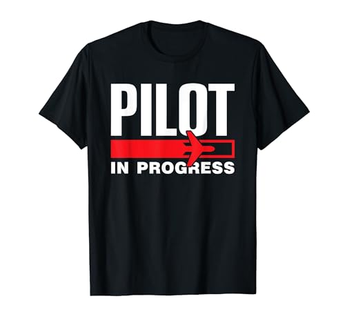 Piloto En Curso Lona Avión Aviación Aviador Piloto Camiseta