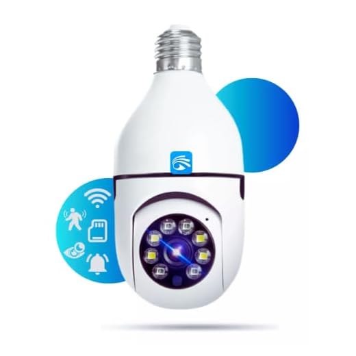 Câmera Segurança Ip Wifi Lâmpada Prova Dágua Giratória Visão Noturna Infravermelho PREMIUM