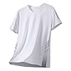 Men's Cool Round Neck Everyday T-Shirt | Short Sleeve Casual Stylish Top that Flatters Your Figure White XL #3