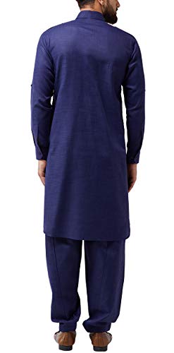 Image of SOJANYA (Since 1958 Men's Silk Blend Light Green Kurta & Nehrujacket with White Pyjama Combo