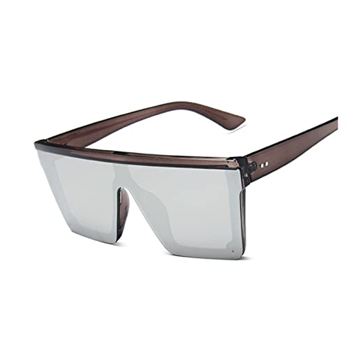 ZZSRJ Fashion Square Sunglasses Women Retro Oversized Sunglasses Large Frame Sunglasses Black Ladies (Lenses Color : 4)4