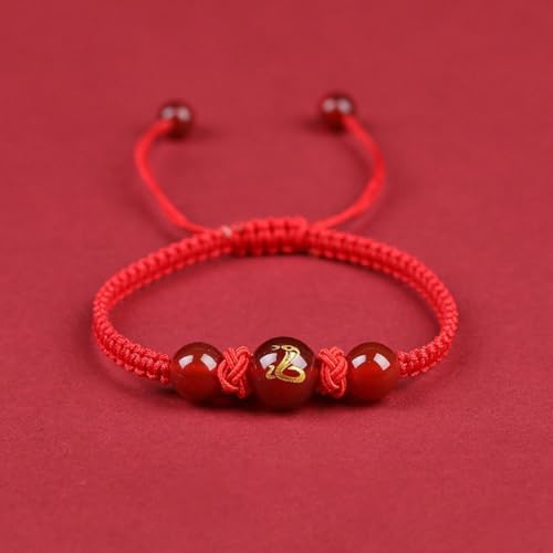 2025 Year of The Snake Red String Bracelets,2025 New Adjustable Zodiac Snake Red String Bracelet,Chinese Zodiac Animal Good Luck Charm Bracelet,Red Rope Bracelet Jewelry Gifts3