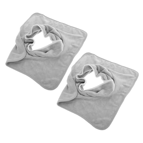 Ipetboom 2pcs Soft Breathable Face Towels with Hole for Salon Home Massage Reusable Facial Covers
