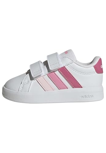 adidas Unisex Baby Grand Court 3.0 Shoes Infants, FTWR White/Pink Fusion/Bliss Pink, 8 UK Child