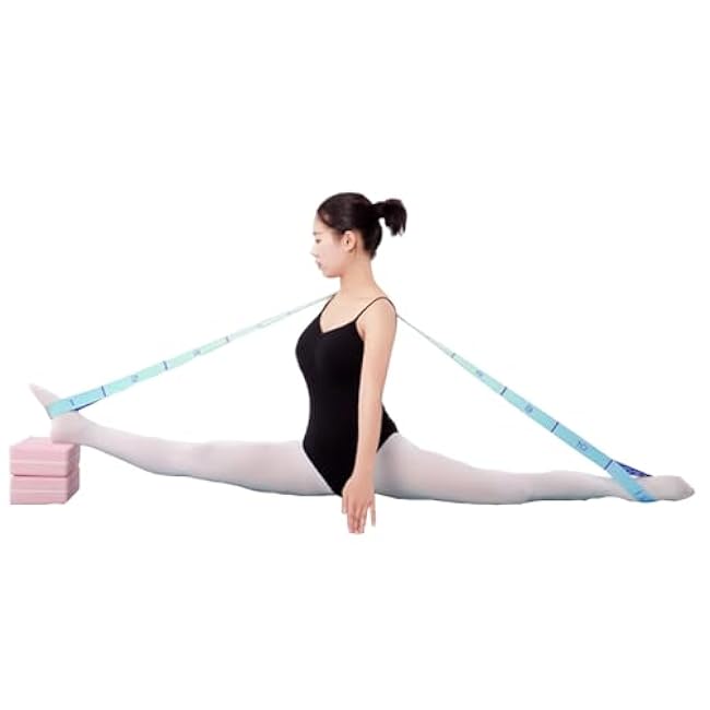 11 Loops Stretch band - Yoga, Pilates, Ballet, and Physical Therapy Stretching strap for Flexibility, Leg Stretching, and Exercise - Durable Stretching equipment for Dance and Fitness