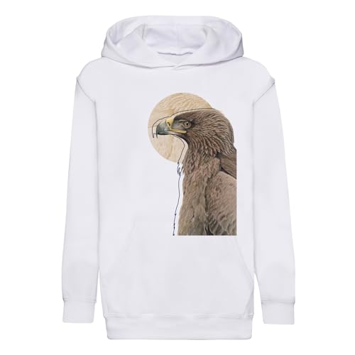 Sweat à capuche enfant aigle biologie illustration ancienne hoodie