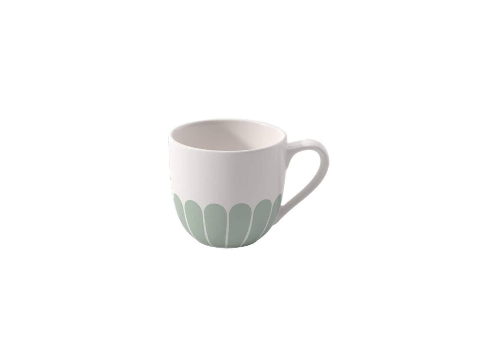 Villeroy & Boch - Fleur Vert zestaw 6 filiżanek do espresso, 70 ml, mała filiżanka do espresso lub małej kawy, naczynia z kwiatowym wzorem, nadają się do mycia w zmywarce i używania w kuchence