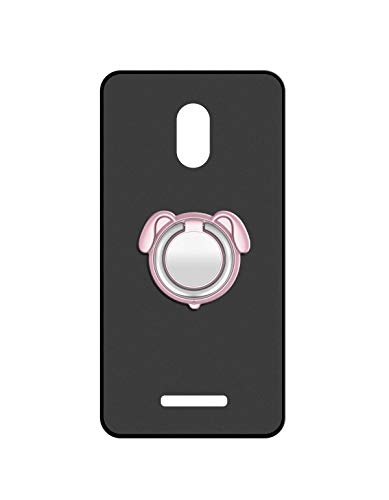 Sunrive Funda para ZTE Blade A310/A462, Silicona Mate Gel Carcasa Case Bumper Anti-Arañazos Espalda Cover Anillo Kickstand 360 Grados Giratorio(Colorear Rosa) + 1 x Lápiz óptico