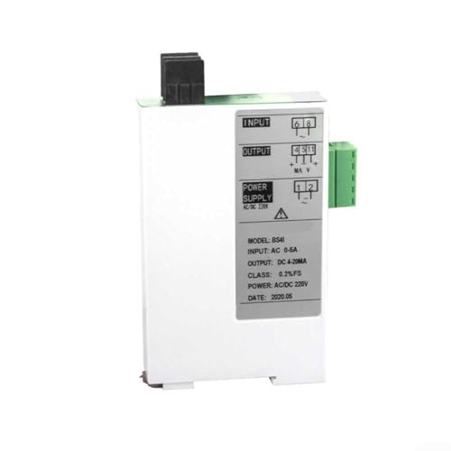 Transmisor de corriente, convertidor de señal de CA 0-5A a 4-20mA, Módulo de sensor de transductor de corriente alterna para control de automatización industrial