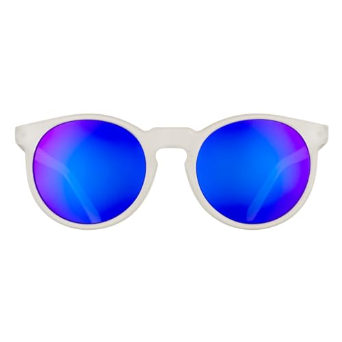 goodr Strange Things Are Afoot Polarized Round Sunglasses for Men & Women, Small Sized (Circle G), Clear Translucent Frame with Purple Mirrored Reflective Lenses, UV400 Protection, No Slip, No Bounce2