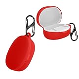 kwmobile イヤホンケース Anker Soundcore Life P2 mini対応 ケース - ワイヤレスイヤホン シリコン 落下防止 赤色