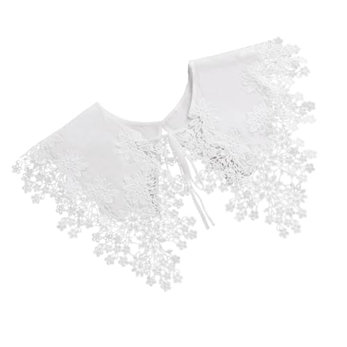 IMIKEYA Capa de Encaje para Niña en Algodón Blanco Banda Elástica Ajustable, Accesorio Delicado y Fácil de Poner para Decoración en Bautizo o Comunión