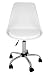 La Silla Española Sanabria Silla de Oficina, Piel Sintética, Blanco, 48x42x100 cm