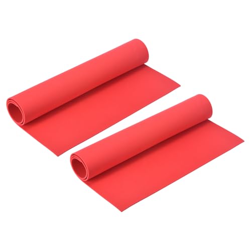 MECCANIXITY Foam Sheets Crafts 19x12 Inch 2mm EVA Craft Foam Paper Foam Sheets for Crafts Projects DIY Cosplay Modeling, Dark Red, 2 Sheets