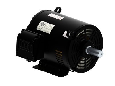 WEG Motor,3-Ph,1-1/2 HP,1760,143/5T,2.1A (00158OT3E145T-S)