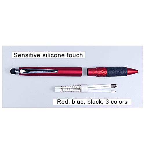 ToneGrip Caneta esferográfica de 3 cores com caneta stylus para iPad, telefone, canetas de gel retrá