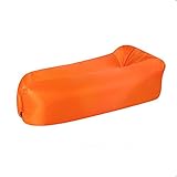 Surwin Wasserdichtes Aufblasbares Sofa,Tragbares Luft Sofa Aufblasbare, Air Lounger, Luftsofa Luftsack Für Outdoor, Strand, Reisen, Party, Camping Gadgets (Orange,70x185cm)