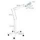Concise Home LED Lupenlampe mit RollStativ Dioptrien Kosmetikleuchte Lupenleuchte Artztpraxis-Leuchte