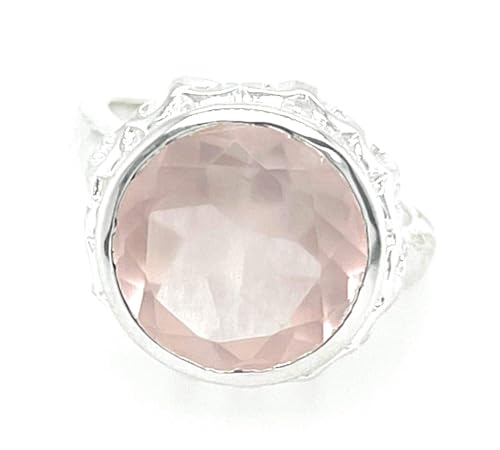 Natural 4ct Pink Rose Quartz 925 Soild...