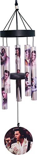 Image of Spoontiques Elvis Small UV Wind Chime - Outdoor Garden Decor - Decorative Chimes for Yard, Garden, Backyard and Patio Decoration