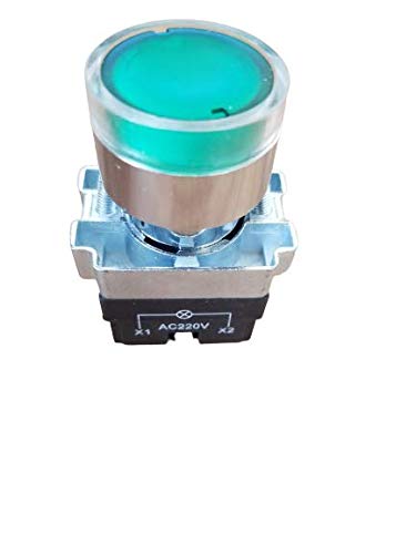 KAMCON? 22MM Momentary Illuminated Push Button Switch Red Green 1NO 1NC Metal Head X1&X2 AC 220 V (1, GREEN) (B08T7PTWQQ) Amazon Price History, Amazon Price Tracker
