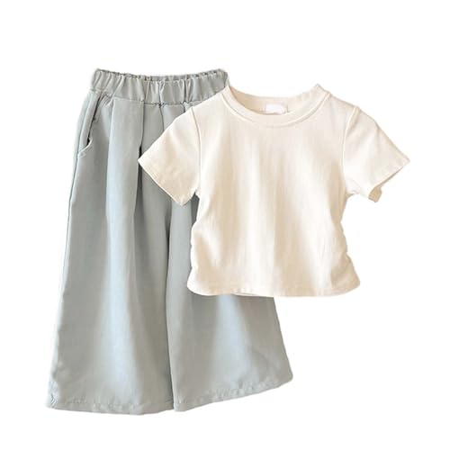 Ensemble fille en coton doux contre la chaleur du pantalon large